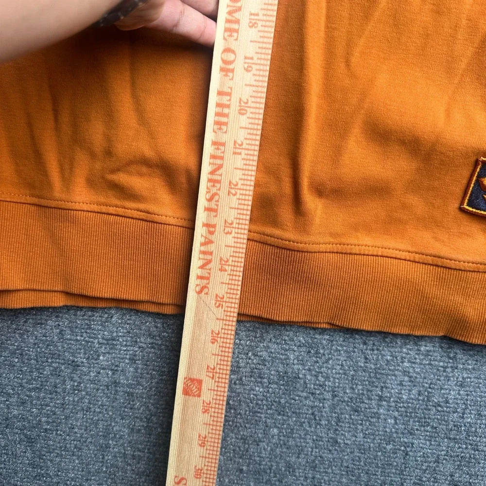 Southpole Sweatshirt Mens XL Orange Y2K Streetwear Hip Hop Denim Panel Patchwork